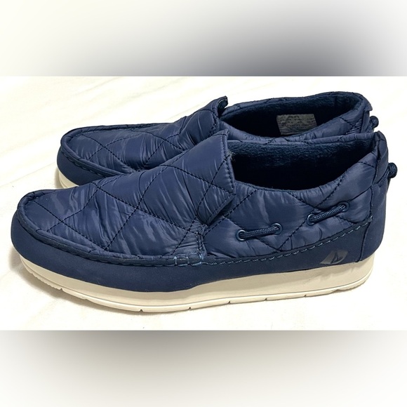 Sperry Men's Navy Blue Quilted Indoor Outdoor Slip-On Slipper Shoes Size 7.5 - Picture 3 of 11